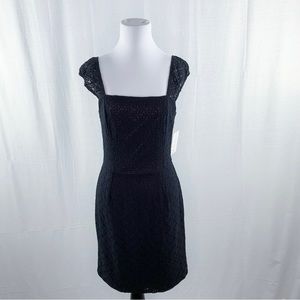 Fleet Collection Emily lace dress in black & purple NWT